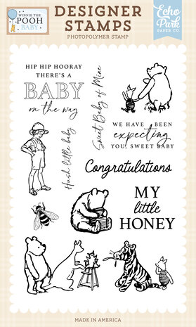 Echo Park Winnie The Pooh Baby Clear Stamp My Little Honey (WPB442043) Echo Park Winnie The Pooh Baby Clear Stamp My Little Honey (WPB442043)