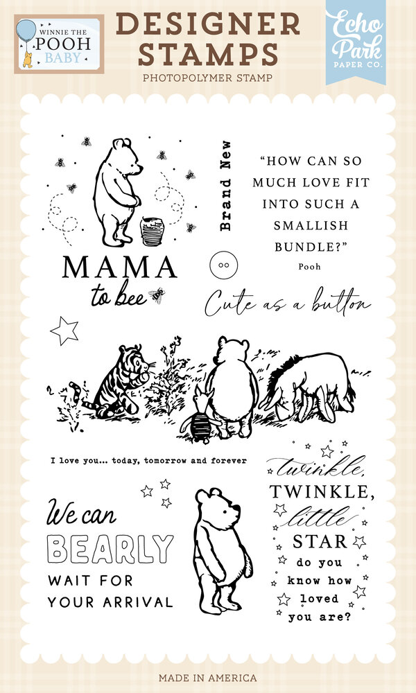 Echo Park Winnie The Pooh Baby Clear Stamp Bearly Wait (WPB442044) Echo Park Winnie The Pooh Baby Clear Stamp Bearly Wait (WPB442044)