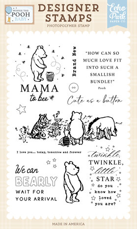 Echo Park Winnie The Pooh Baby Clear Stamp Bearly Wait (WPB442044) Echo Park Winnie The Pooh Baby Clear Stamp Bearly Wait (WPB442044)