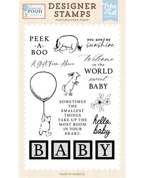 Echo Park Winnie The Pooh Baby Clear Stamp Peek A Boo (WPB442045) Echo Park Winnie The Pooh Baby Clear Stamp Peek A Boo (WPB442045)