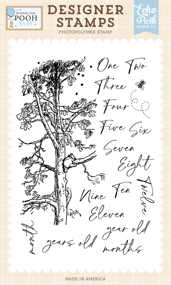 Echo Park Winnie The Pooh Baby Clear Stamp First Year Milestones (WPB442046) Echo Park Winnie The Pooh Baby Clear Stamp First Year Milestones (WPB442046)