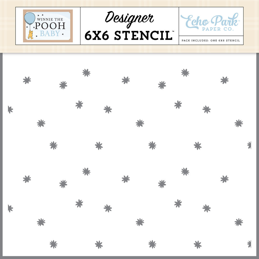 Echo Park Winnie The Pooh Baby Stencil Little One Flowers (WPB442033)