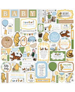 Echo Park Winnie The Pooh Baby 12x12 Inch Element Sticker (WPB442014) Echo Park Winnie The Pooh Baby 12x12 Inch Element Sticker (WPB442014)