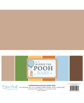Echo Park Winnie The Pooh Baby 12x12 Inch Coordinating Solids Paper Pack (WPB442015) Echo Park Winnie The Pooh Baby 12x12 Inch Coordinating Solids Paper Pack (WPB442015)