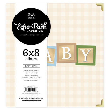 Echo Park Winnie The Pooh Baby 6x8 Inch Album Baby Blocks Tan (WPB442070) Echo Park Winnie The Pooh Baby 6x8 Inch Album Baby Blocks Tan (WPB442070)