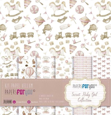 Papers For You Sweet Baby Girl 12x12 Inch Vellum Pack (PFY-14702) Papers For You Sweet Baby Girl 12x12 Inch Vellum Pack (PFY-14702)