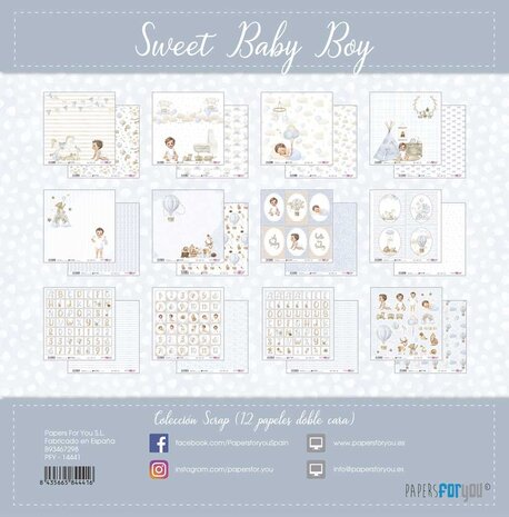 Papers For You Sweet Baby Boy 12x12 Inch Paper Pack (PFY-14441) Papers For You Sweet Baby Boy 12x12 Inch Paper Pack (PFY-14441)
