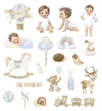 Papers For You Sweet Baby Boy Die Cuts (PFY-14463) Papers For You Sweet Baby Boy Die Cuts (PFY-14463)