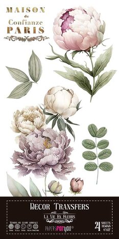 Papers For You Decor Transfers 6x12 Inch Peonies (PFY-14766) Papers For You Decor Transfers 6x12 Inch Peonies (PFY-14766)