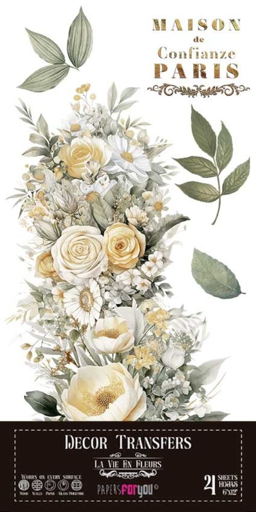 Papers For You Decor Transfers 6x12 Inch Daisies (PFY-14768)