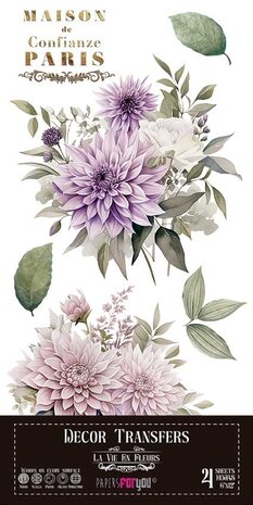 Papers For You Decor Transfers 6x12 Inch Dahlias (PFY-14769) Papers For You Decor Transfers 6x12 Inch Dahlias (PFY-14769)