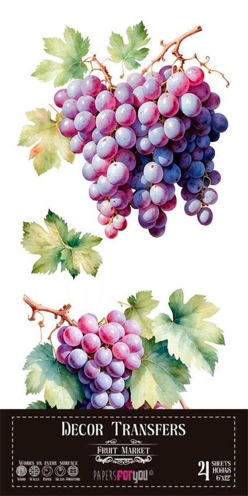 Papers For You Decor Transfers 6x12 Inch Grapes (PFY-14777) Papers For You Decor Transfers 6x12 Inch Grapes (PFY-14777)
