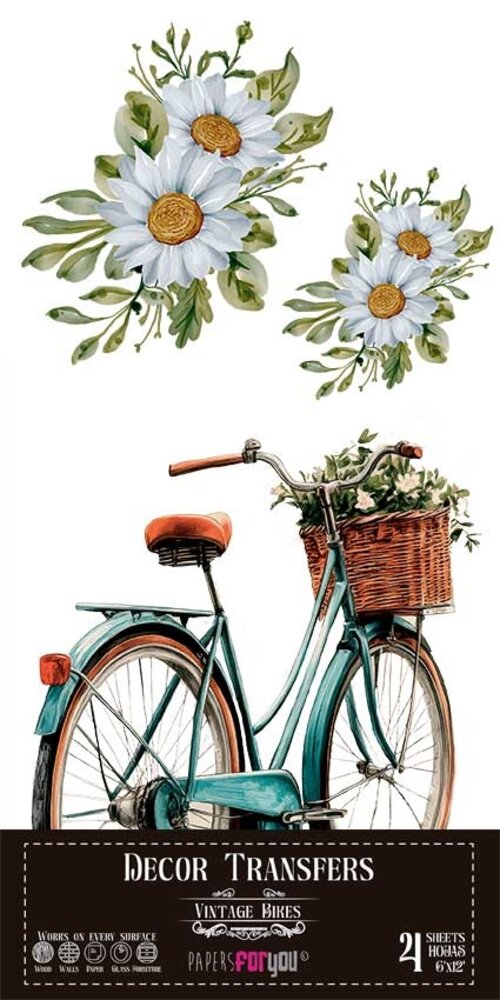 Papers For You Decor Transfers 6x12 Inch Bikes (PFY-14778)