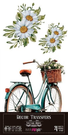 Papers For You Decor Transfers 6x12 Inch Bikes (PFY-14778)