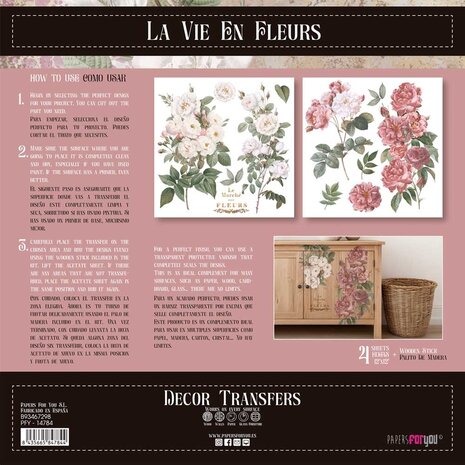 Papers For You Decor Transfers 12x12 Inch Roses (PFY-14784) Papers For You Decor Transfers 12x12 Inch Roses (PFY-14784)