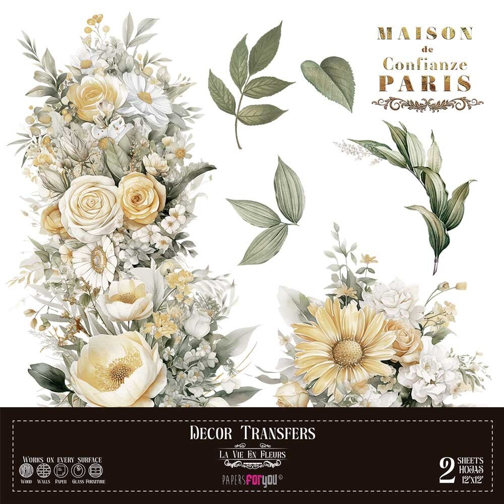 Papers For You Decor Transfers 12x12 Inch Daisies (PFY-14787) Papers For You Decor Transfers 12x12 Inch Daisies (PFY-14787)