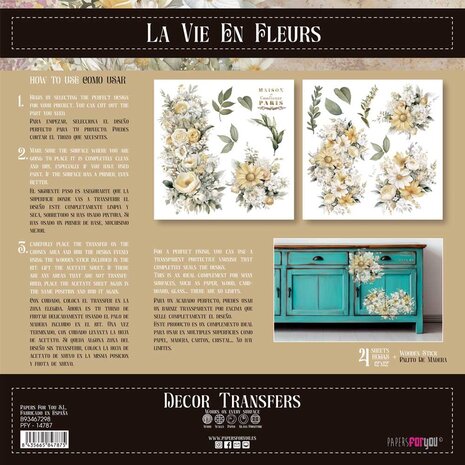 Papers For You Decor Transfers 12x12 Inch Daisies (PFY-14787) Papers For You Decor Transfers 12x12 Inch Daisies (PFY-14787)