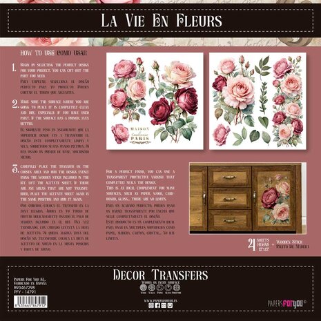 Papers For You Decor Transfers 12x12 Inch Rosé (PFY-14791) Papers For You Decor Transfers 12x12 Inch Rosé (PFY-14791)