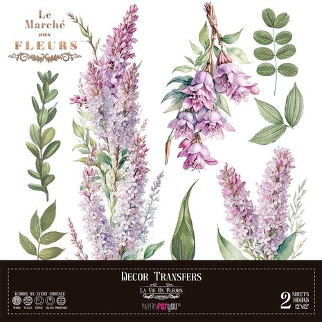 Papers For You Decor Transfers 12x12 Inch Lilacs (PFY-14792) Papers For You Decor Transfers 12x12 Inch Lilacs (PFY-14792)