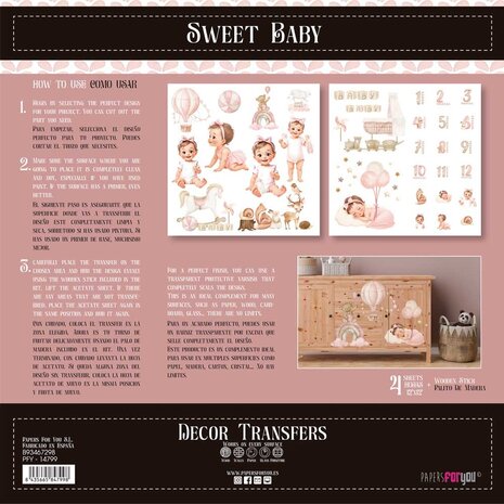 Papers For You Decor Transfers 12x12 Inch Sweet Baby Girl (PFY-14799) Papers For You Decor Transfers 12x12 Inch Sweet Baby Girl (PFY-14799)