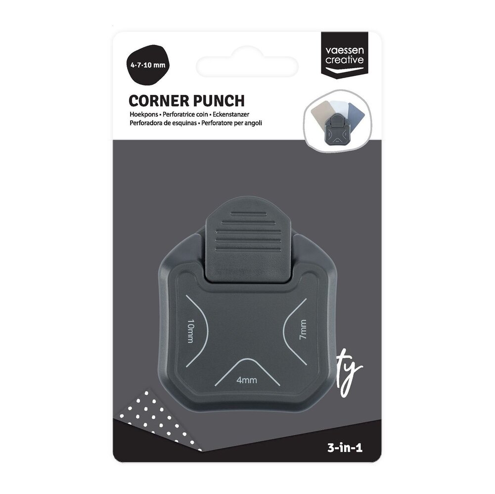 Vaessen Creative 3 in 1 Hoekpons Graphite (2137-005)