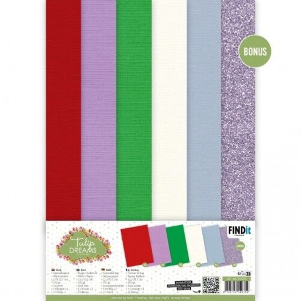 Amy Design Tulip Dreams A4 Linen Cardstock Pack (AD-A4-10035) Amy Design Tulip Dreams A4 Linen Cardstock Pack (AD-A4-10035)