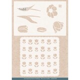 Card Deco Mixed Media Stencil Tulips (CDEST059)