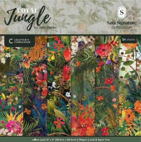 Crafter's Companion Royal Jungle 8x8 Inch Vellum Pad (S-RJ-VELPAD8)