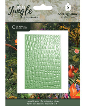Crafter's Companion Royal Jungle 3D Embossing Folder Crocodile Print (S-RJ-3D-EF4-CRPR)