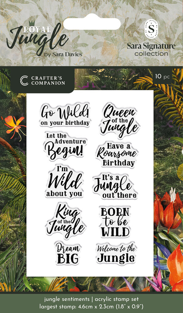 Crafter's Companion Royal Jungle Clear Stamps Jungle Sentiments (S-RJ-CA-ST-JUSE) Crafter's Companion Royal Jungle Clear Stamps Jungle Sentiments (S-RJ-CA-ST-JUSE)