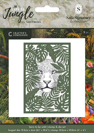 Crafter's Companion Royal Jungle Stamp & Die Born to be Wild (S-RJ-STD-BTBW) Crafter's Companion Royal Jungle Stamp & Die Born to be Wild (S-RJ-STD-BTBW)