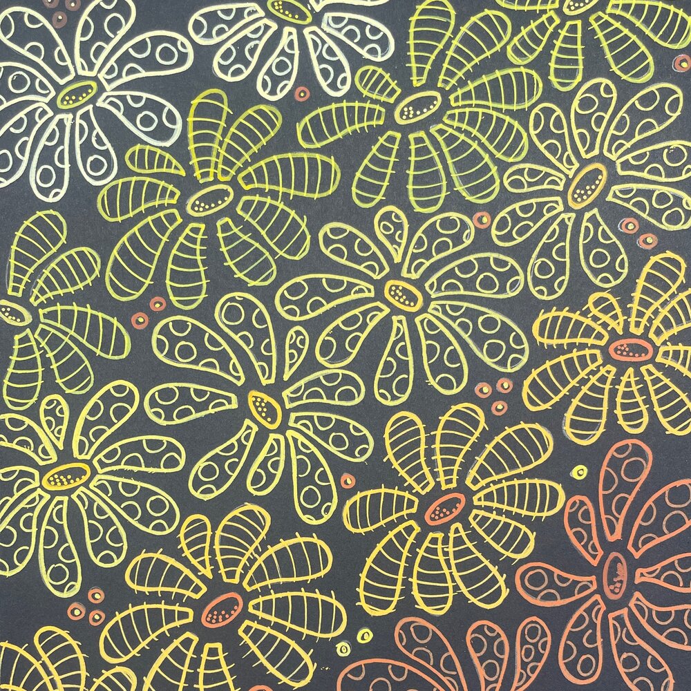 Ranger Dylusions Large Stencil Field of Daisies (DYS87571)