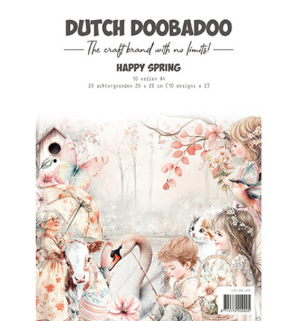 Dutch Doobadoo Happy Spring A4 Collage Paperset (473.005.075) Dutch Doobadoo Happy Spring A4 Collage Paperset (473.005.075)