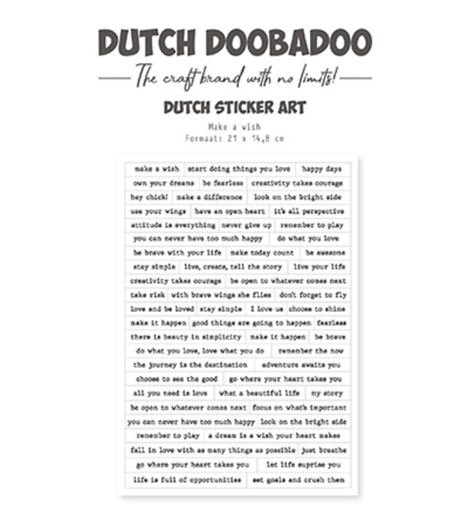 Dutch Doobadoo Dutch Sticker Art A5 Make A Wish (491.200.035)