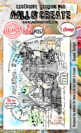 AALL and Create Clear Stamp Set A6 Scenic Script (AALL-TP-1257) AALL and Create Clear Stamp Set A6 Scenic Script (AALL-TP-1257)