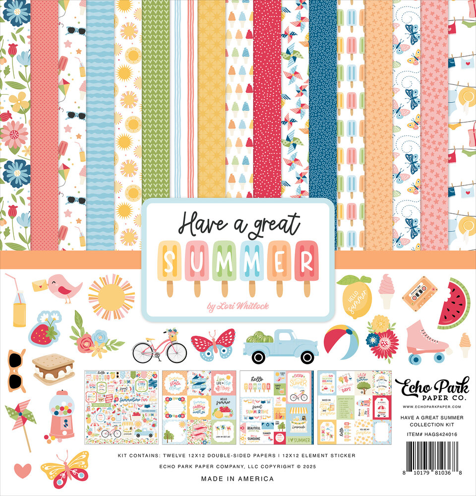 Echo Park Have A Great Summer 12x12 Inch Collection Kit (HAGS424016) Echo Park Have A Great Summer 12x12 Inch Collection Kit (HAGS424016)
