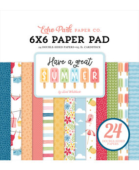 Echo Park Have A Great Summer 6x6 Inch Paper Pad (HAGS424023) Echo Park Have A Great Summer 6x6 Inch Paper Pad (HAGS424023)