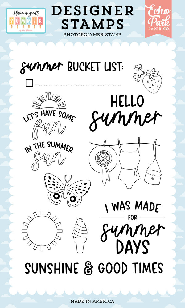 Echo Park Have A Great Summer Clear Stamp Summer Bucket List (HAGS424046) Echo Park Have A Great Summer Clear Stamp Summer Bucket List (HAGS424046)
