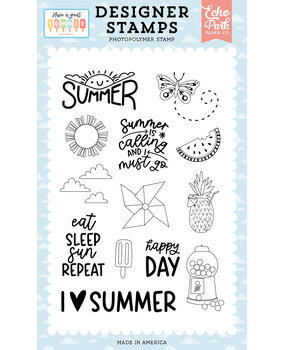 Echo Park Have A Great Summer Clear Stamp Summer Is Calling (HAGS424047) Echo Park Have A Great Summer Clear Stamp Summer Is Calling (HAGS424047)