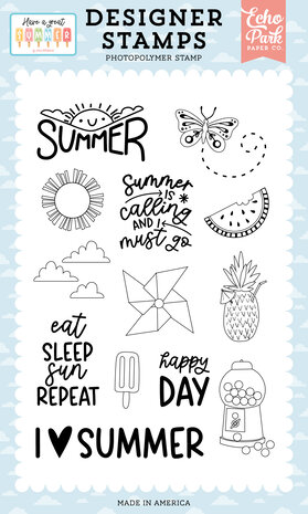 Echo Park Have A Great Summer Clear Stamp Summer Is Calling (HAGS424047) Echo Park Have A Great Summer Clear Stamp Summer Is Calling (HAGS424047)