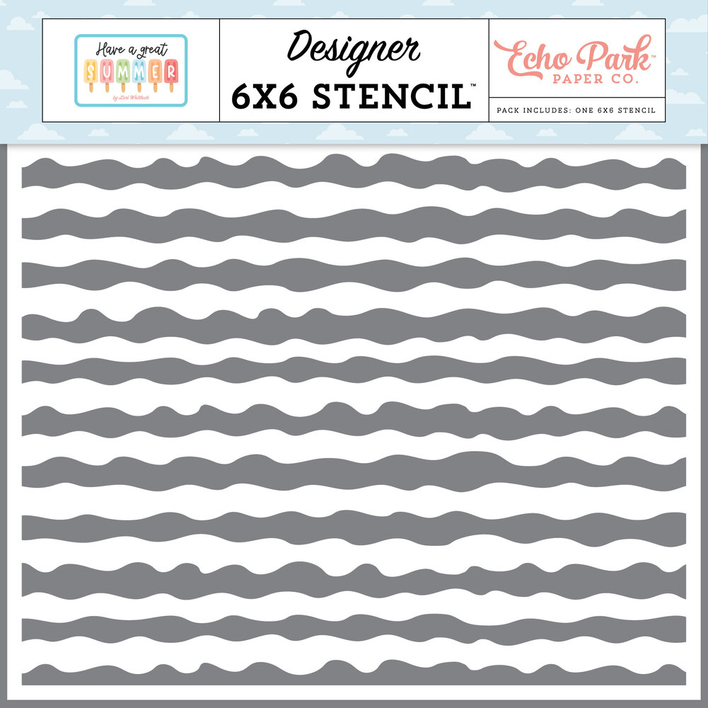 Echo Park Have A Great Summer Stencil Pool Waves (HAGS424034) Echo Park Have A Great Summer Stencil Pool Waves (HAGS424034)