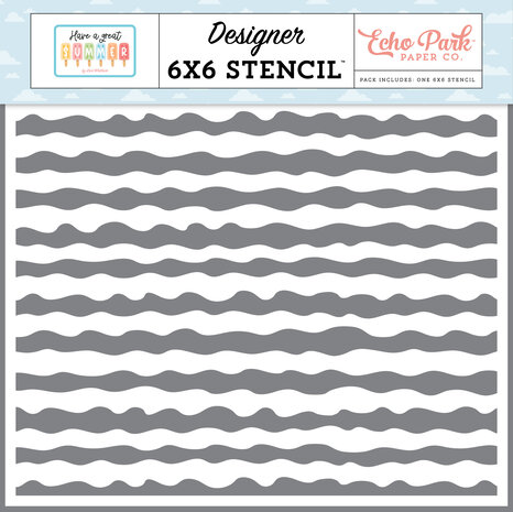 Echo Park Have A Great Summer Stencil Pool Waves (HAGS424034) Echo Park Have A Great Summer Stencil Pool Waves (HAGS424034)