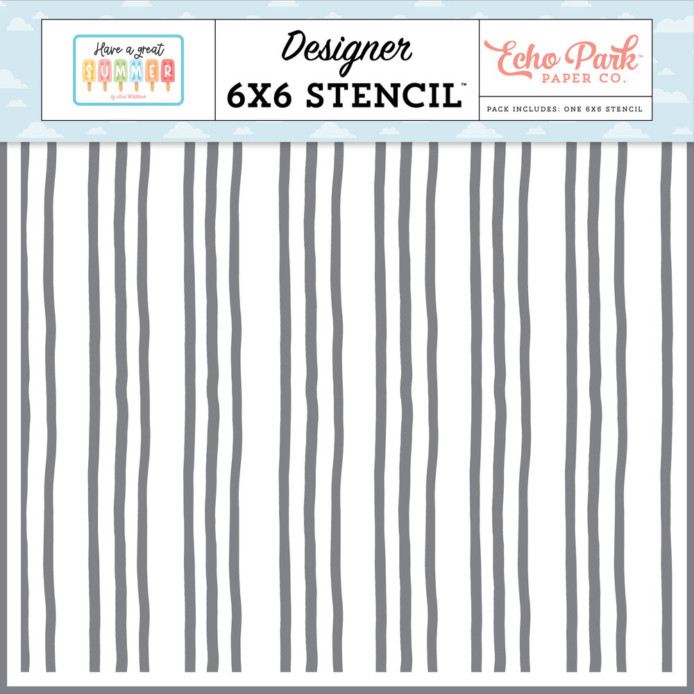 Echo Park Have A Great Summer Stencil Summer Stripes (HAGS424036) Echo Park Have A Great Summer Stencil Summer Stripes (HAGS424036)