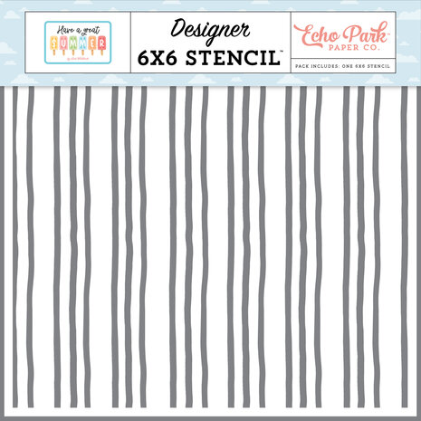 Echo Park Have A Great Summer Stencil Summer Stripes (HAGS424036) Echo Park Have A Great Summer Stencil Summer Stripes (HAGS424036)