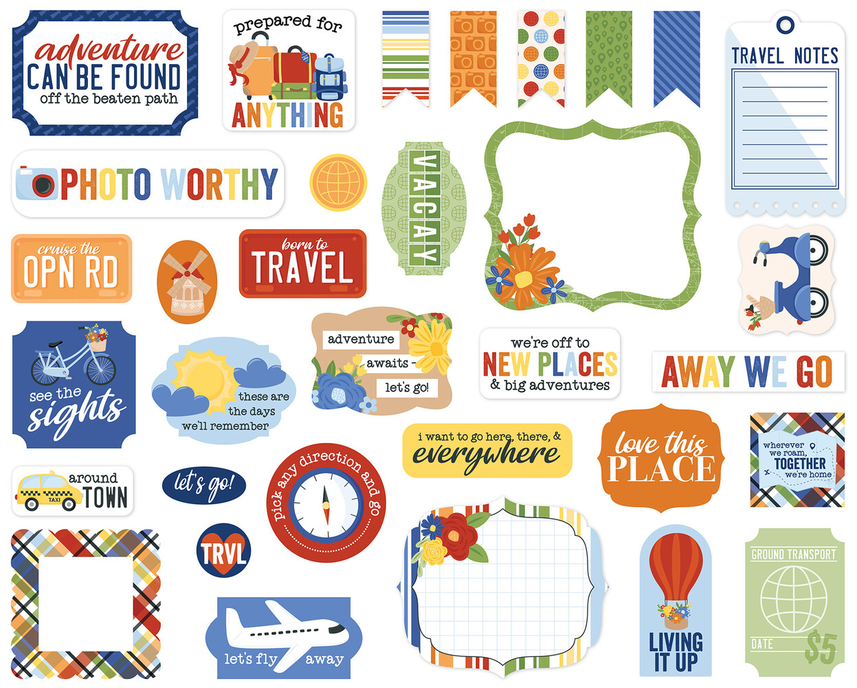 Echo Park Born To Travel Ephemera (BTT425024) Echo Park Born To Travel Ephemera (BTT425024)