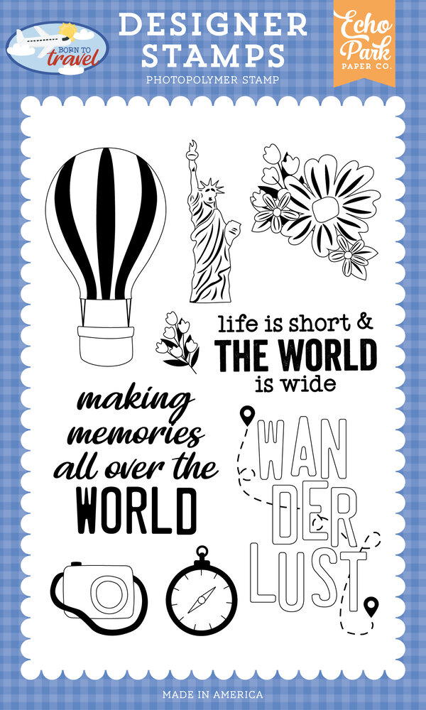 Echo Park Born To Travel Clear Stamp All Over The World (BTT425043) Echo Park Born To Travel Clear Stamp All Over The World (BTT425043)