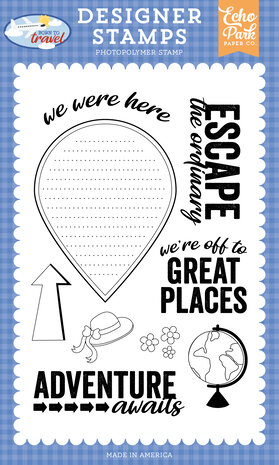 Echo Park Born To Travel Clear Stamp Journaling Pin (BTT425044) Echo Park Born To Travel Clear Stamp Journaling Pin (BTT425044)