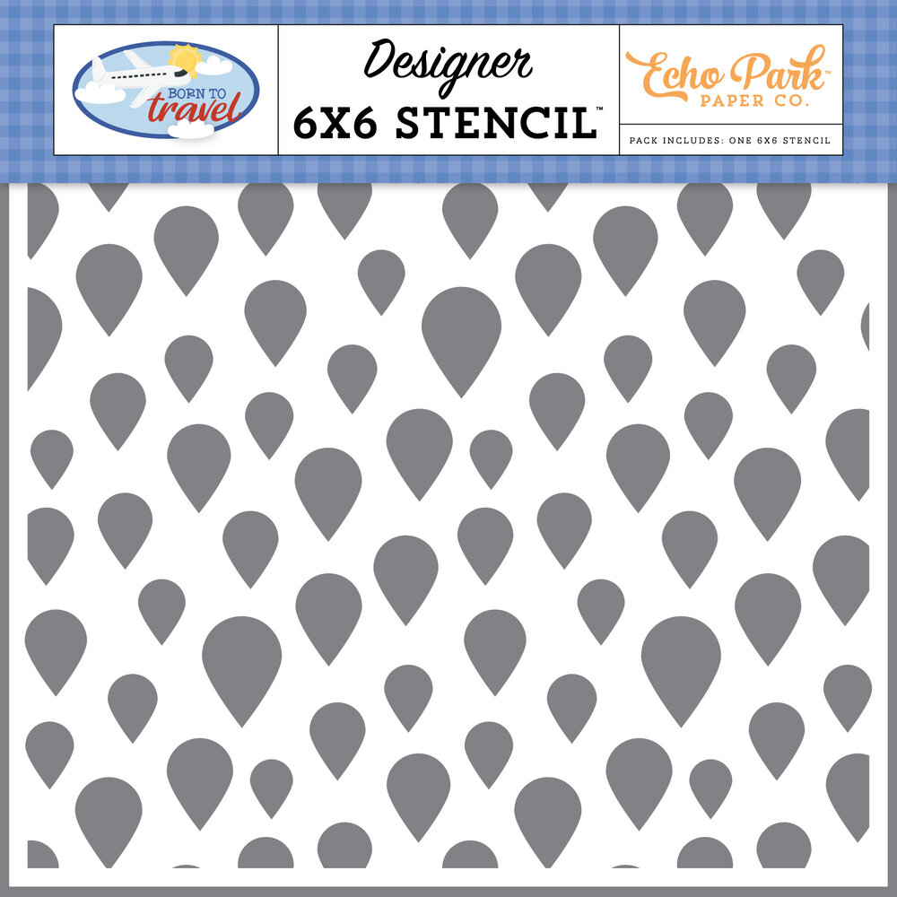 Echo Park Born To Travel Stencil We Were Here Pin (BTT425033) Echo Park Born To Travel Stencil We Were Here Pin (BTT425033)