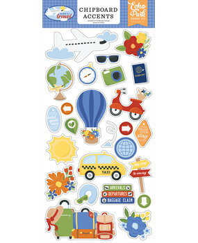 Echo Park Born To Travel 6x13 Inch Chipboard Accents (BTT425021) Echo Park Born To Travel 6x13 Inch Chipboard Accents (BTT425021)