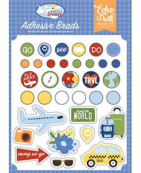 Echo Park Born To Travel Adhesive Brads (BTT425020)